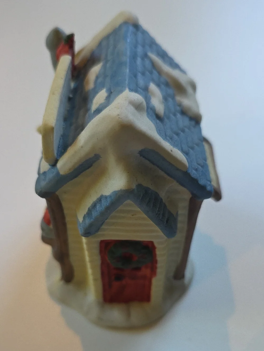 Vintage 1990 Rex & Lee Ceramic Christmas Village Apple Stand